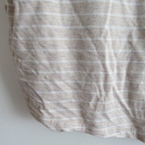 KINDRED BRAVELY Everyday Maternity & Nursing T-Shirt in Oatmeal Stripe - Size 1X - Picture 14 of 15